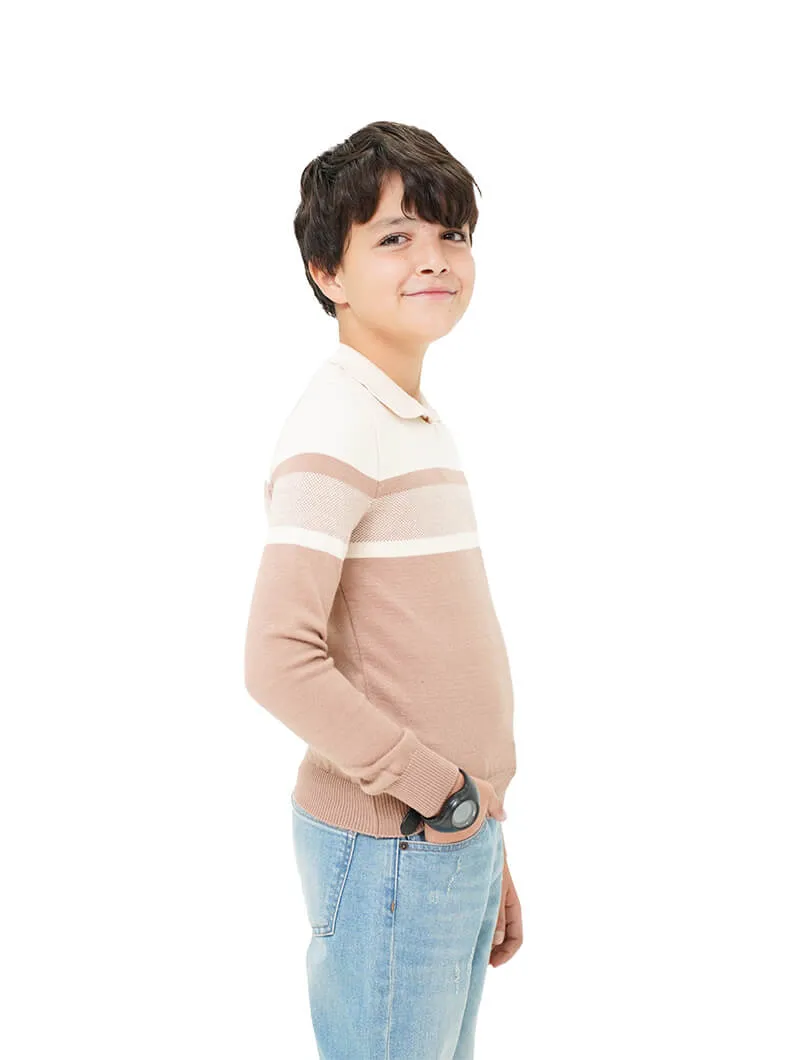 Pull colorblock garçon